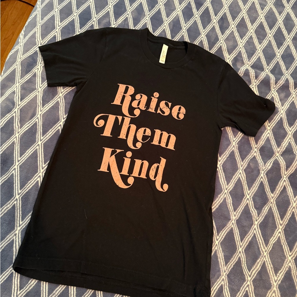 Bella Canvas Black Tee with Pink Script